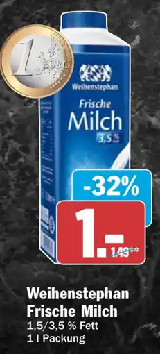 HIT Weihenstephan Frische Milch Angebot