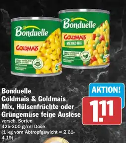HIT Bonduelle Goldmais & Goldmais Mix, Hülsenfrüchte oder Grüngemüse feine Auslese Angebot