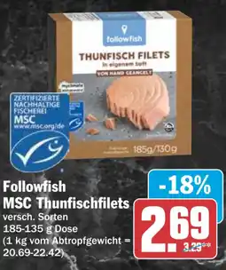 HIT Followfish MSC Thunfischfilets Angebot
