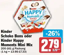 HIT Kinder Schoko Bons oder Kinder Happy Moments Mini Mix Angebot