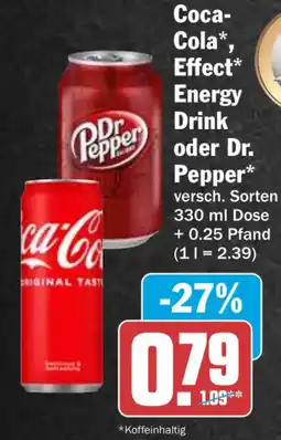 HIT Coca-Cola, Effect Energy Drink oder Dr. Pepper Angebot
