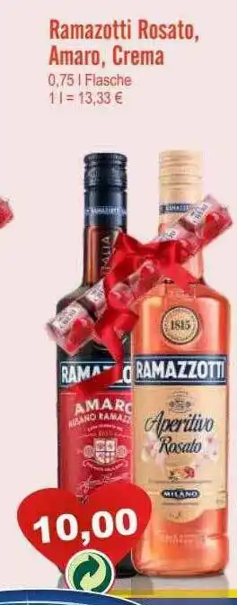 Bilgro Ramazotti Rosato Amaro Crema Angebot