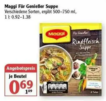 Globus Maggi Für Genießer Suppe Angebot