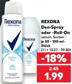 Kaufland REXONA Deo-Spray oder Roll-On Angebot