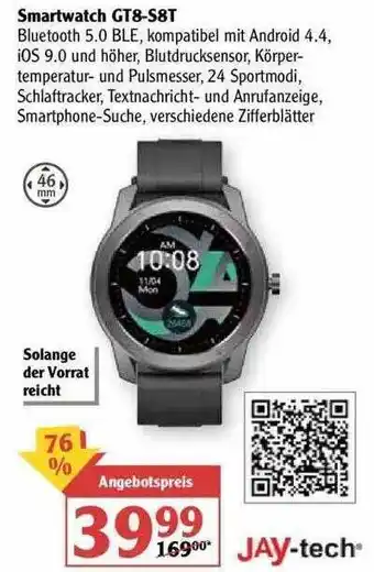 Globus Smartwatch Gt8-s8t Angebot