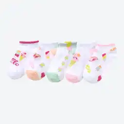 NKD Kinder-Mädchen-Sneaker-Socken mit Eis-Motiv, 5er-Pack Angebot