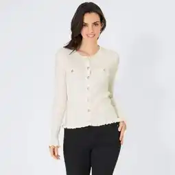 NKD Damen-Zopfstrickjacke mit Knopfleiste Angebot