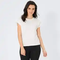 NKD Damen-T-Shirt mit Perlen und Steinen Angebot