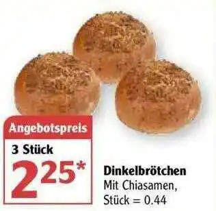 Globus Dinkelbrötchen Angebot