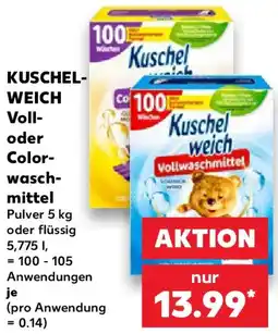 Kaufland KUSCHELWEICH Voll oder Colorwaschmittel Angebot