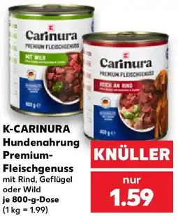 Kaufland K-CARINURA Hundenahrung Premium Fleischgenuss Angebot