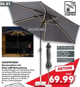 Kaufland COUNTRYSIDE Sonnenschirm mit Solar-LED-Beleuchtung Angebot