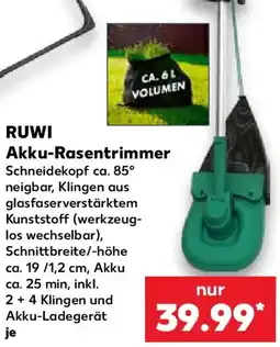 Kaufland RUWI Akku-Rasentrimmer Angebot