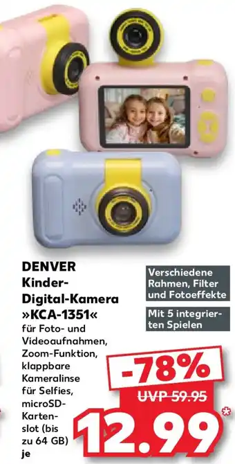 DENVER Kinder Digital-Kamera KCA-1351