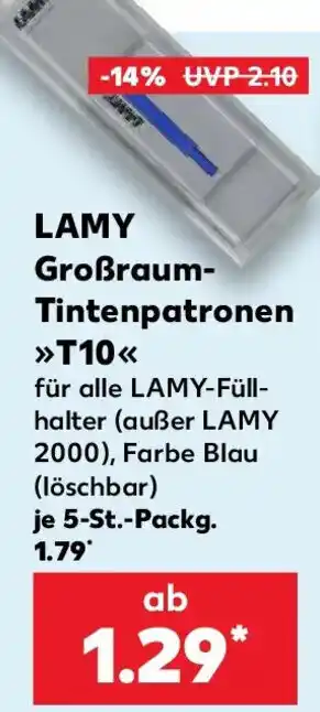 Kaufland LAMY Großraum Tintenpatronen T10 Angebot