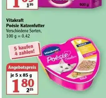 Globus Vitakraft Poésie Katzenfutter Angebot