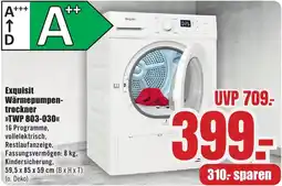 B1 Discount Baumarkt Exquisit Wärmepumpentrockner Angebot