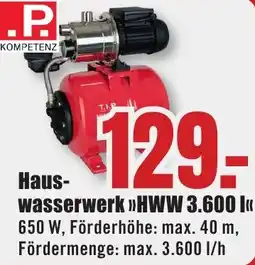 B1 Discount Baumarkt Hauswasserwerk »HWW 3.600 l« Angebot
