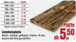 B1 Discount Baumarkt Leimholzplatte Angebot