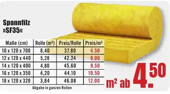 B1 Discount Baumarkt Spannfilz »SF35« Angebot