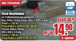 B1 Discount Baumarkt Click-Vinylboden Angebot