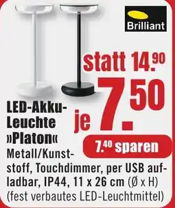 B1 Discount Baumarkt LED-Akku-Leuchte »Platon« Angebot