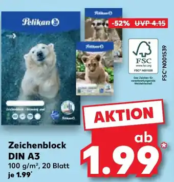 Kaufland Pelikan Zeichenblock DIN A3 Angebot
