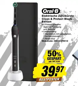 expert Techno Land Oral-B Elektrische Zahnbürste Clean & Protect Black Edition Angebot