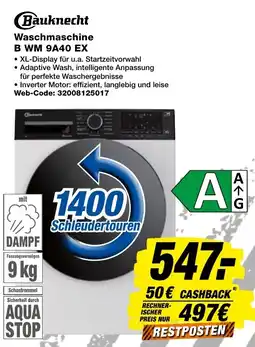 expert Techno Land Bauknecht Waschmaschine B WM 9A40 EX Angebot