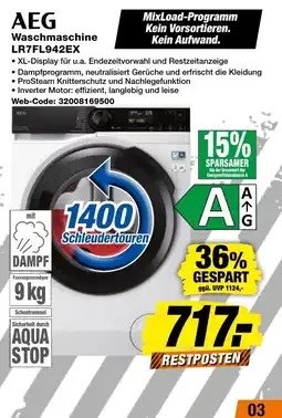 expert Techno Land AEG Waschmaschine LR7FL942EX Angebot