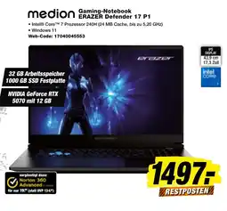 expert Techno Land medion ERAZER Defender 17 P1 Gaming-Notebook Angebot