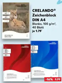 Kaufland CRELANDO Zeichenblock DIN A4 Angebot