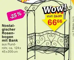 Wiglo Wunderland Nostal-gischer Rosen-bogen mit Bank Angebot