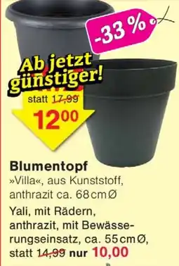 Wiglo Wunderland Blumentopf »Villa«, aus Kunststoff, anthrazit Angebot