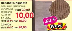 Wiglo Wunderland Beschattungsnetz Angebot