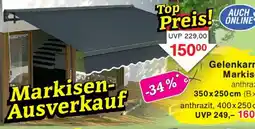 Wiglo Wunderland Gelenkarm Markise anthrazit Angebot