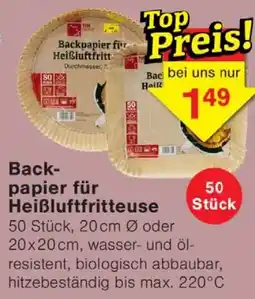 Wiglo Wunderland Backpapier für Heißluftfritteuse Angebot