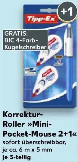 Kaufland Korrektur Roller Mini Pocket-Mouse 2+1 Angebot