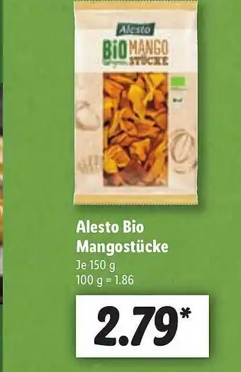 Lidl Alesto Bio Mangostücke Angebot