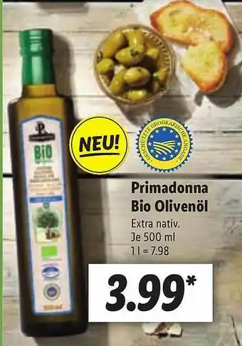 Lidl Primadonna Bio Olivenöl Angebot