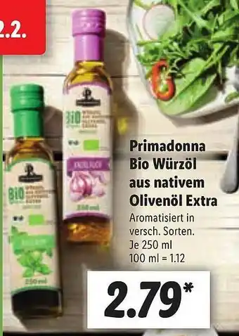 Lidl Primadonna Bio Würzöl Aus Nativem Olivenöl Extra Angebot
