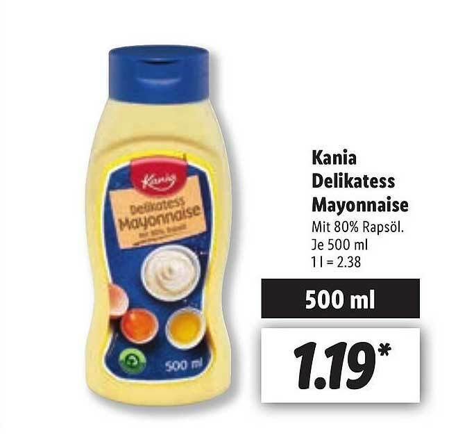 Kania Delikatess Mayonnaise Angebot bei Lidl