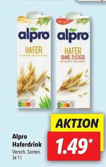 Lidl Alpro Haferdrink Angebot