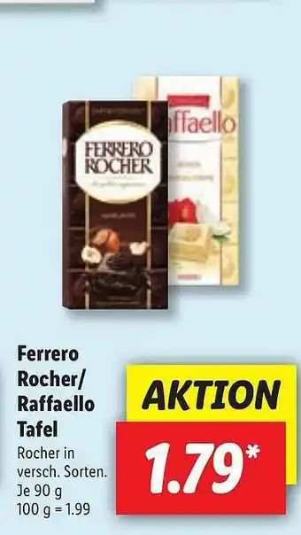 Lidl Ferrero Rocher - Raffaello Tafel Angebot