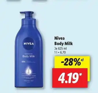 Lidl Nivea Body Milk Angebot