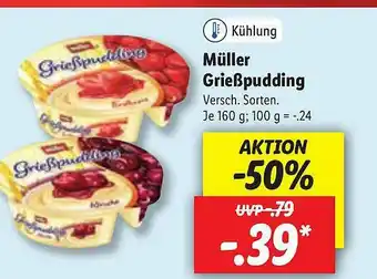 Lidl Müller Grießpudding Angebot