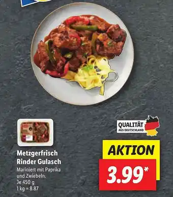 Lidl Metzgerfrisch Rinder Gulasch Angebot