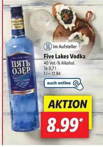 Lidl Five Lakes Vodka Angebot