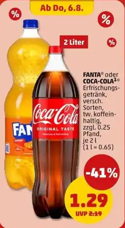 PENNY FANTA oder COCA-COLA Angebot