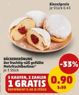 PENNY BÄCKERKRÖNUNG Mehrfruchtberliner* Angebot